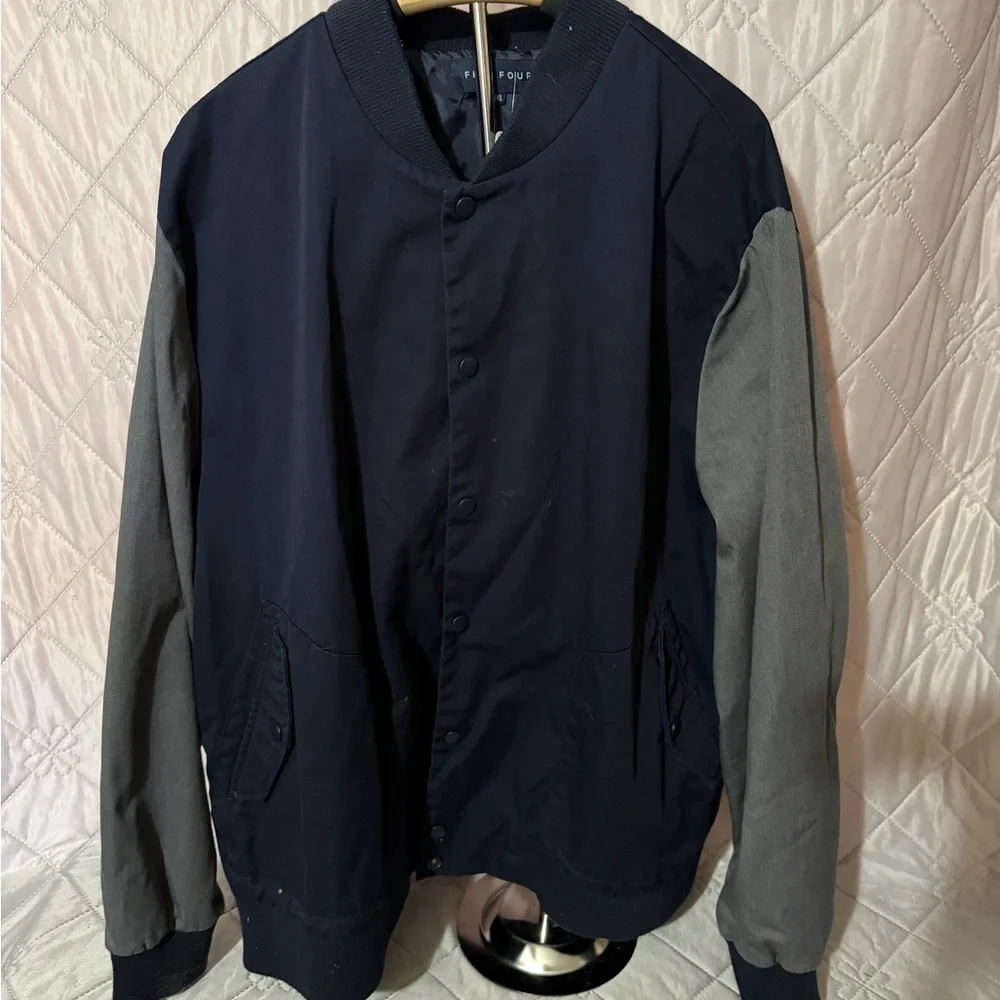 Five Four Los Angeles - Men's Bomber Jacket - Navy/Grey - 3XL